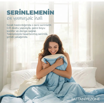 Mağazam 10 - Serinletici Battaniye - Tek Kişilik Mavi